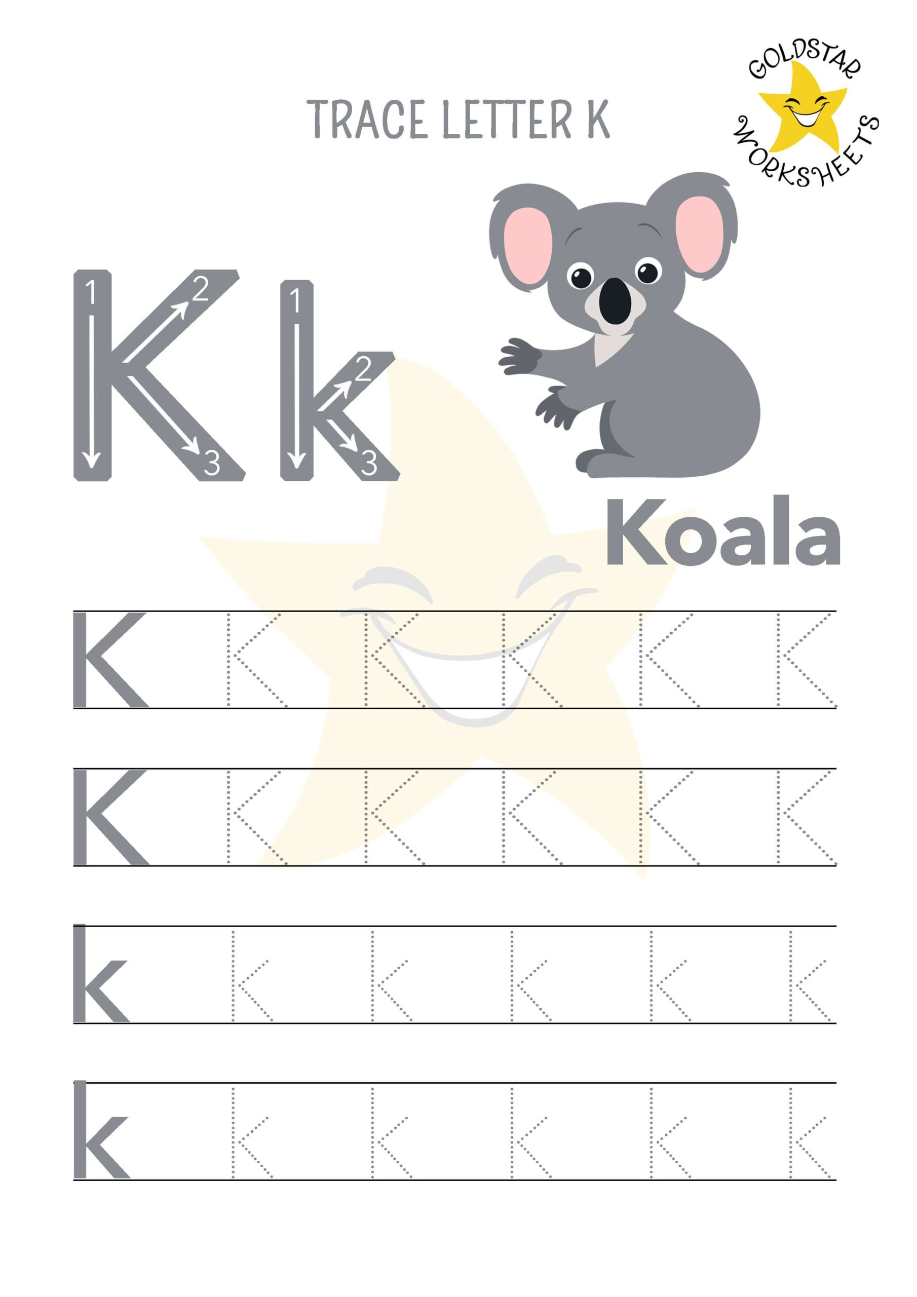 Free Letter K Tracing Worksheets Kangaroo Koala U0026 More 