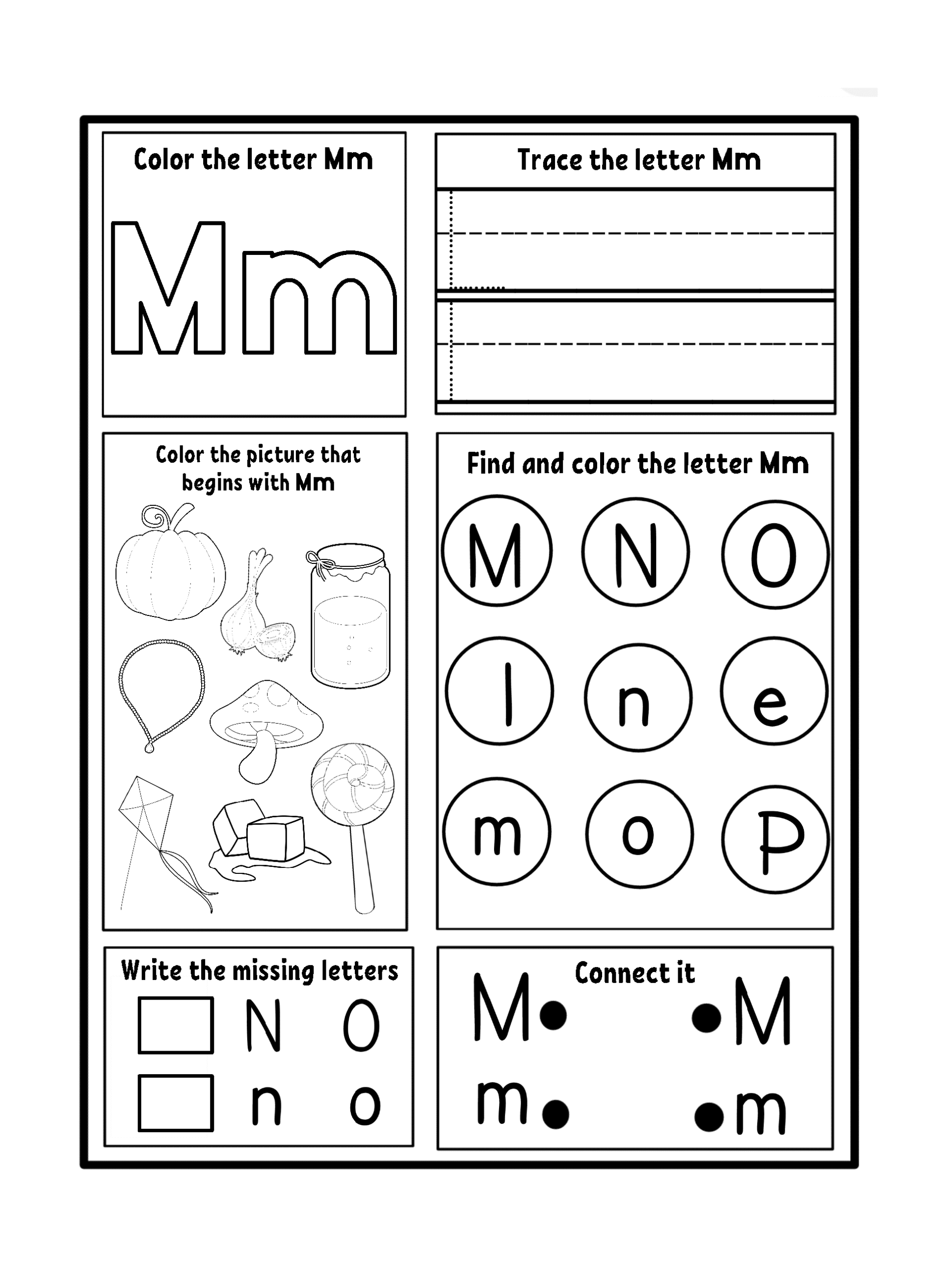 Free Printable Worksheets Letter M