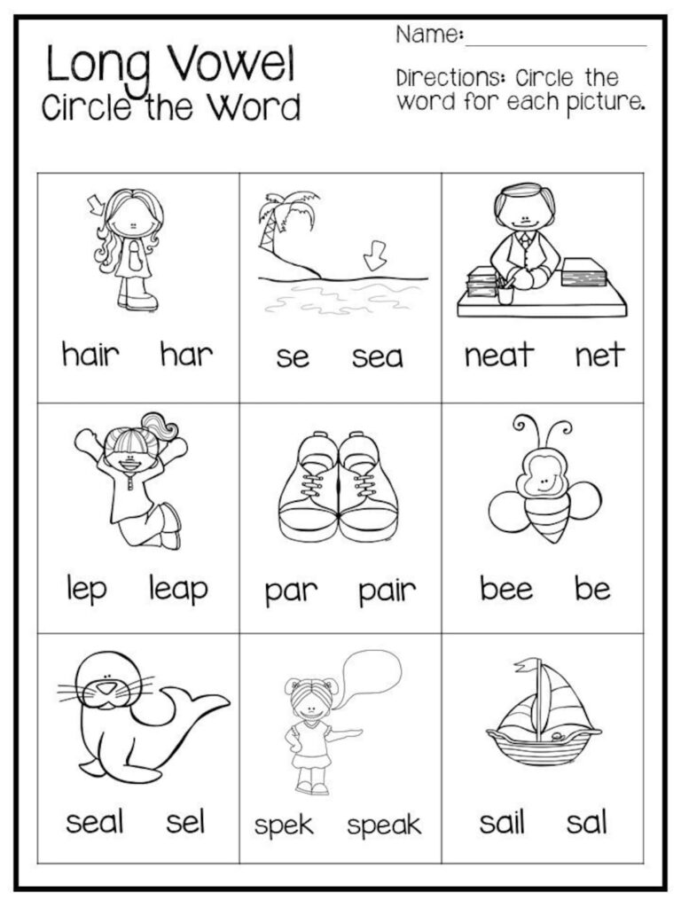 FREE Long Vowel Review Write Missing Vowel MyTeachingStation Worksheets Library