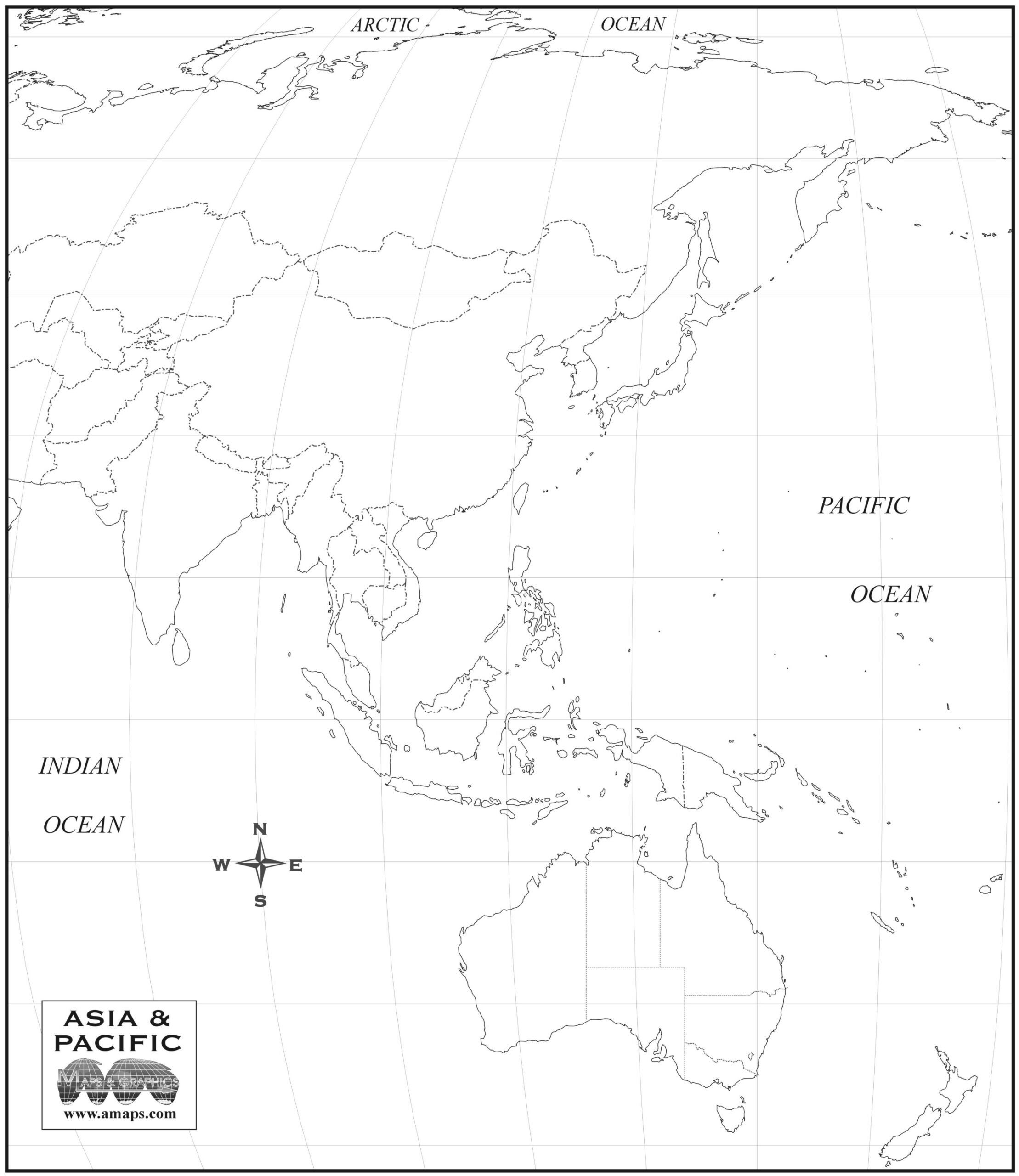 Free Printable Blank Map Of Oceania