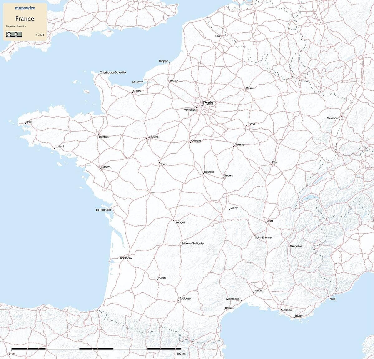 Free Maps Of France Mapswire