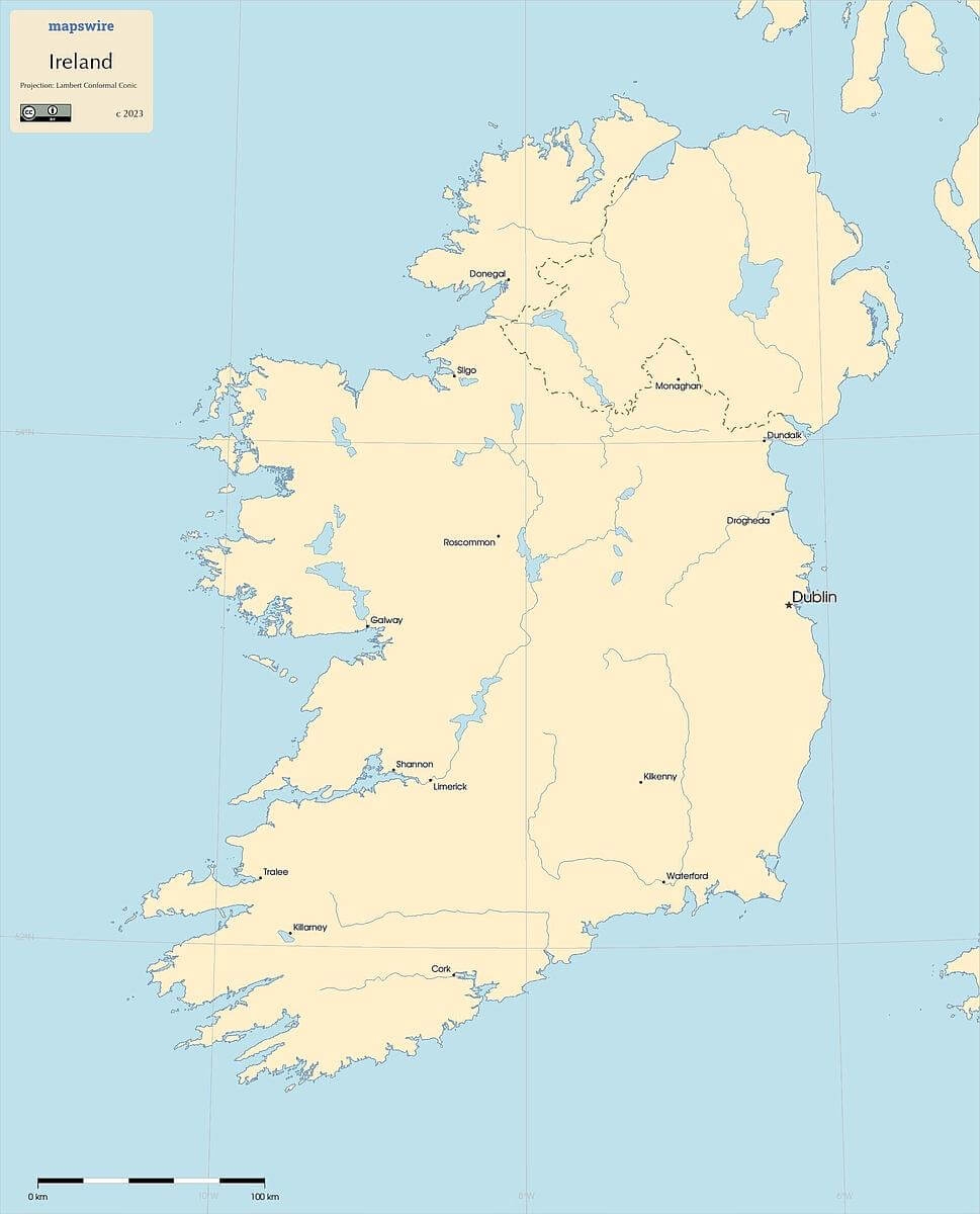 Free Maps Of Ireland Mapswire