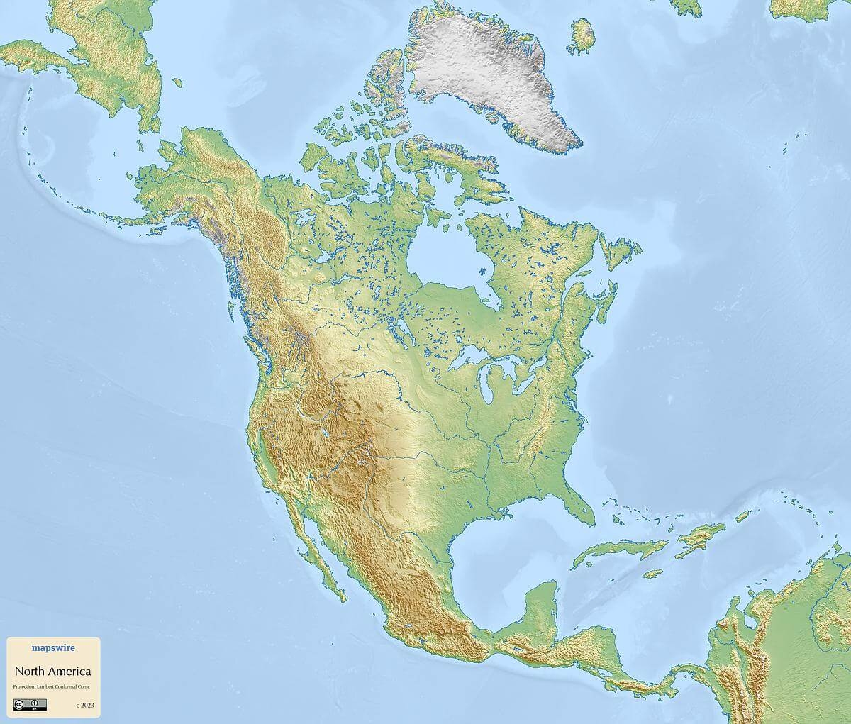 Free Printable Blank North America Map