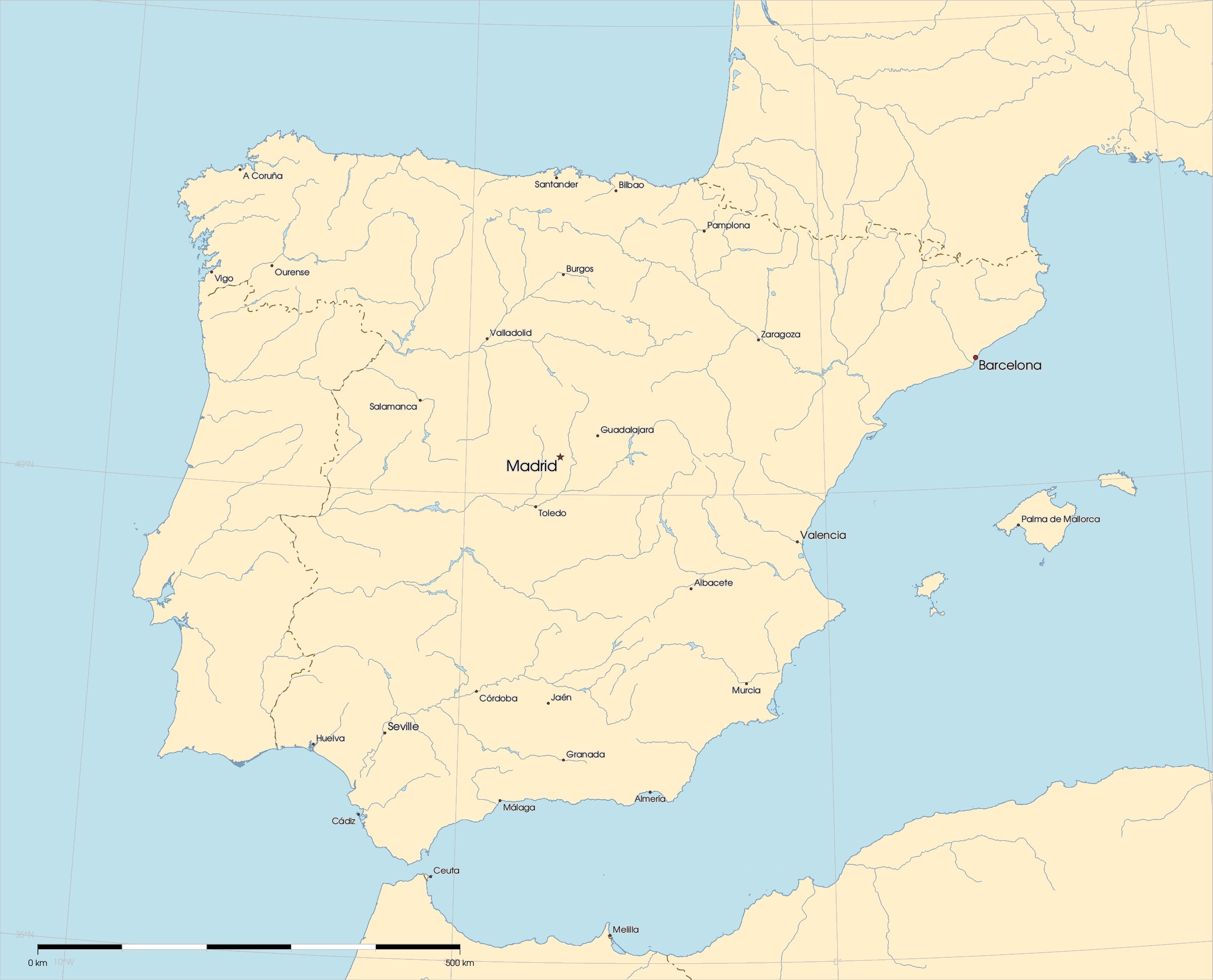 Free Maps Of Spain Mapswire