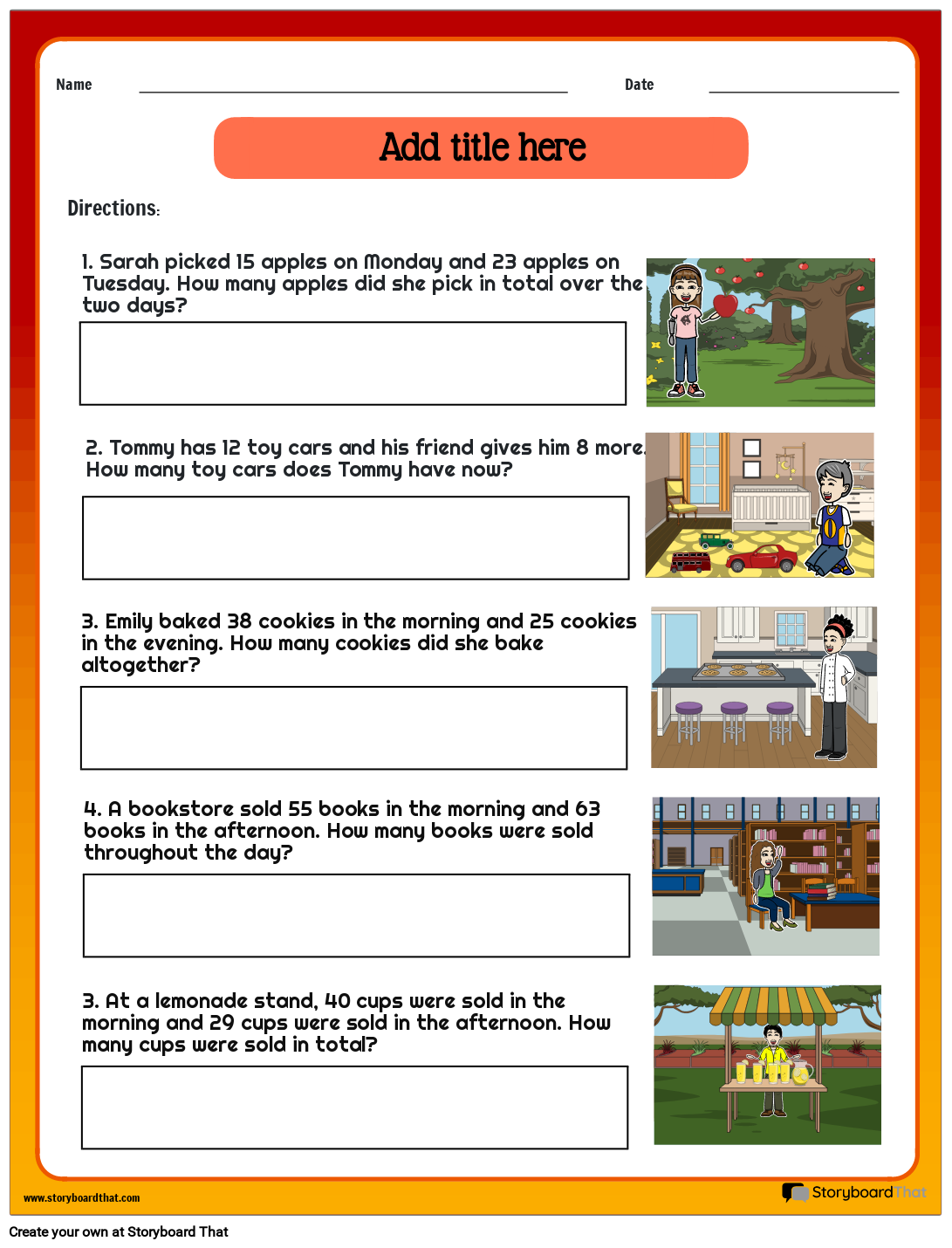 Free Math Word Problem Worksheets Customize And Print Worksheets Library