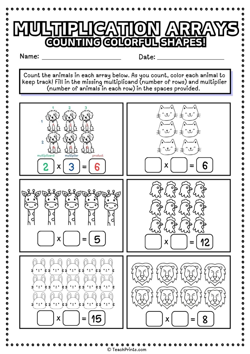 Free Printable Blank Arrays Free Printable Blank Arrays