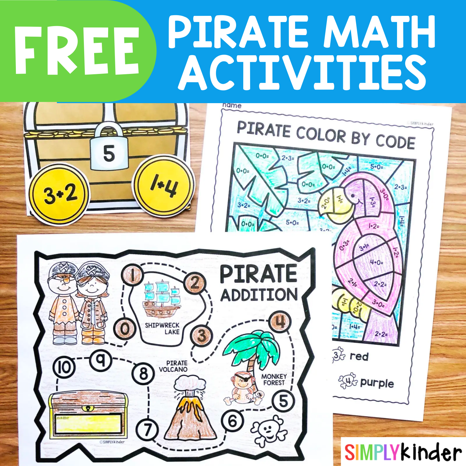 Free Pirate Math Facts Practice Simply Kinder Free Pirate Math Facts Practice Simply Kinder