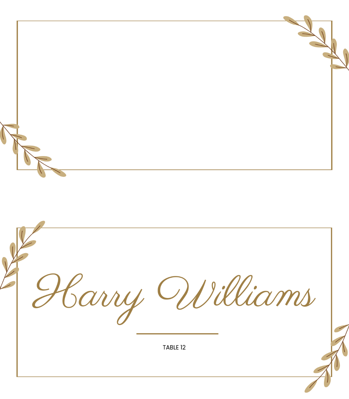 Free Place Card Templates Editable And Printable