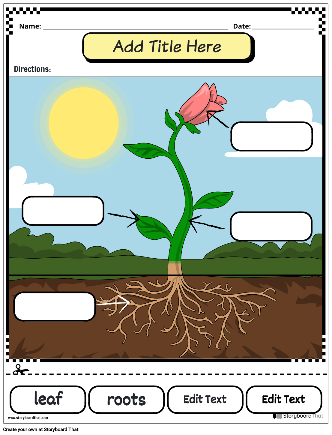 Free Plant Worksheets Easy Custom Design