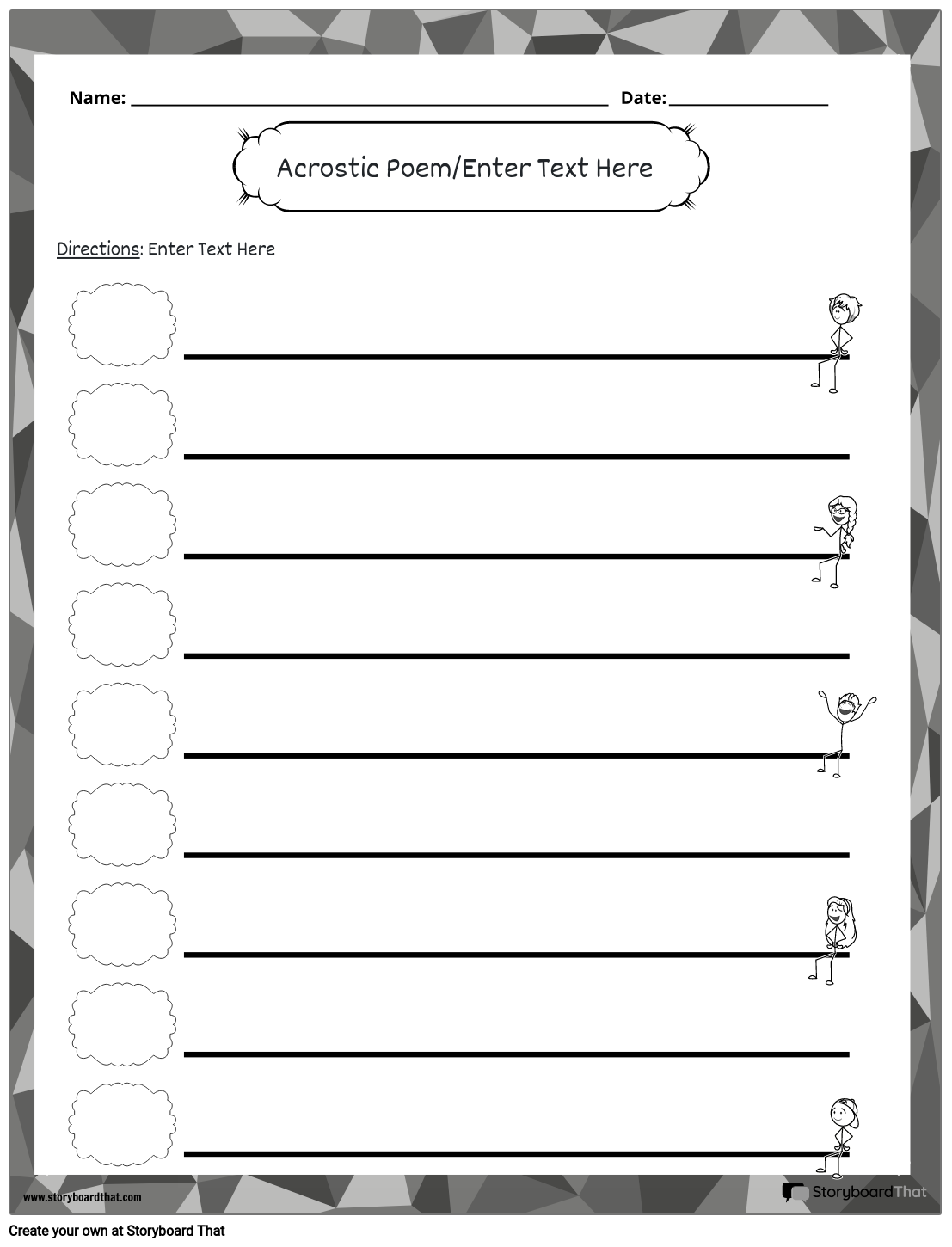Free Poem Worksheet Templates Poetry Maker For Students