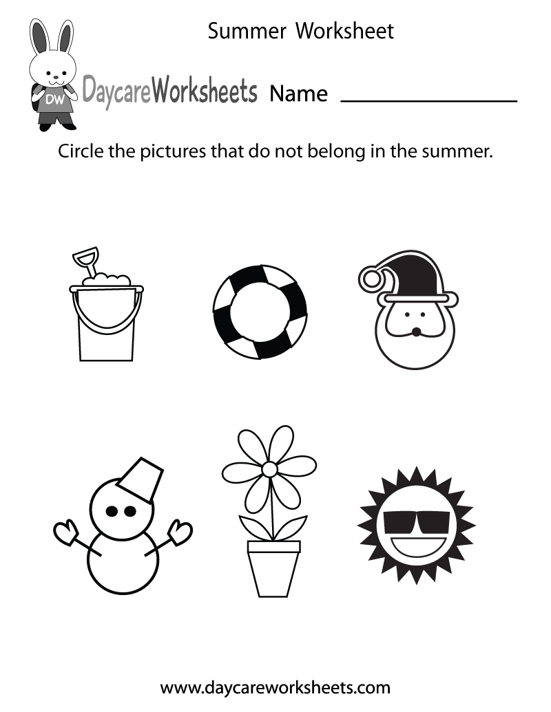 Free Printable Summer Worksheets For Kids