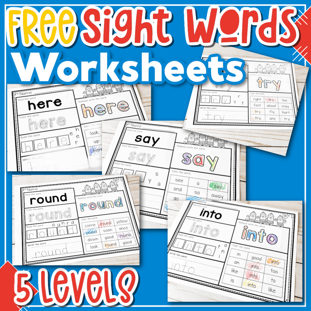 Free Print and Go Sight Word Worksheets 5 Levels Free Print and Go Sight Word Worksheets 5 Levels