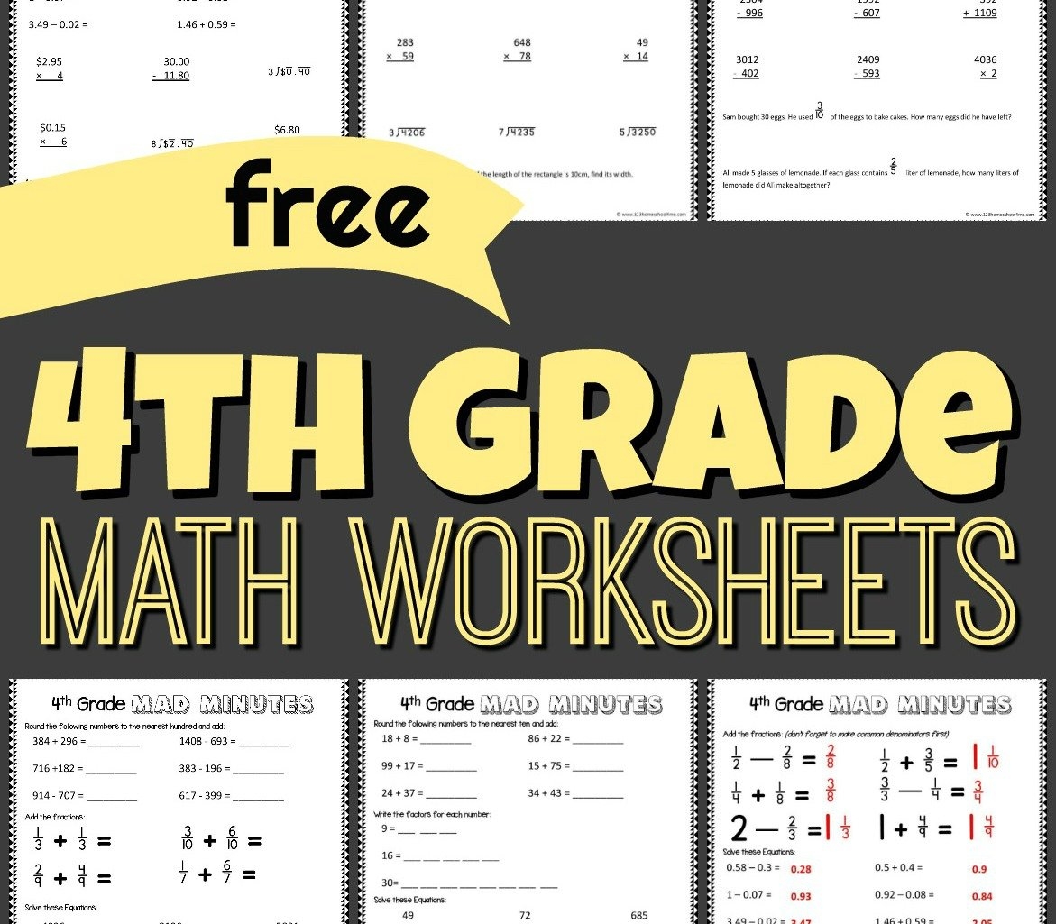 Free Printable Worksheets 4th Grade Reading