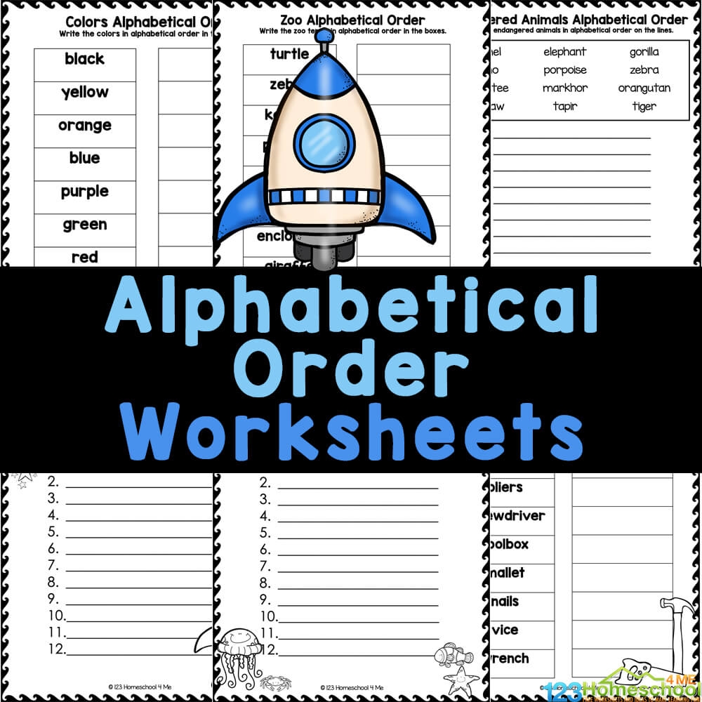 FREE Printable Alphabetical Order Worksheets FREE Printable Alphabetical Order Worksheets