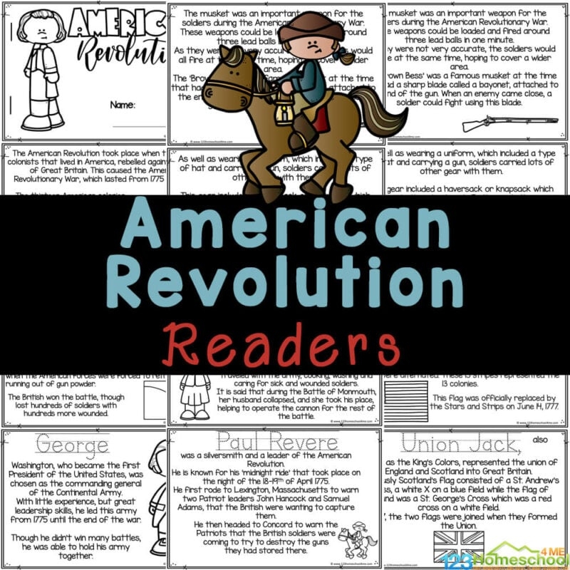 FREE Printable American Revolutionary War For Kids Reader