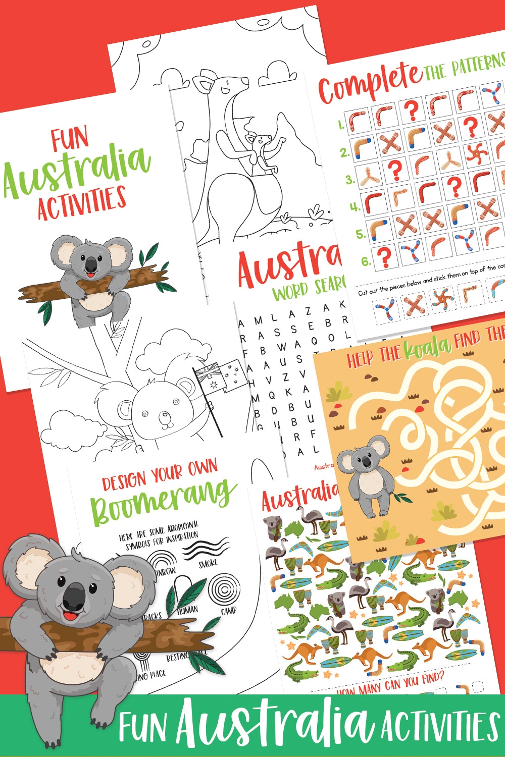 Free Printable Australia Activities For Kids Ages 3 10