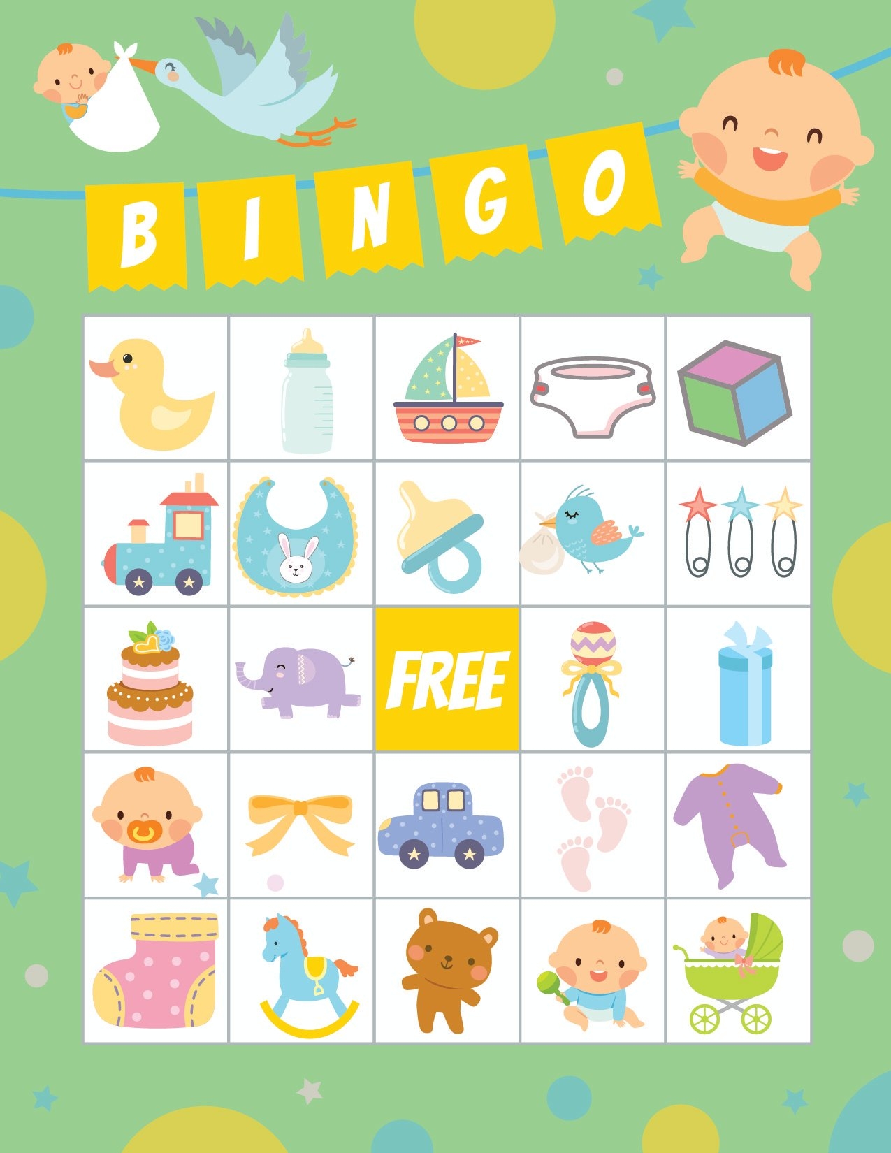 Baby Shower Blank Bingo Free Printables