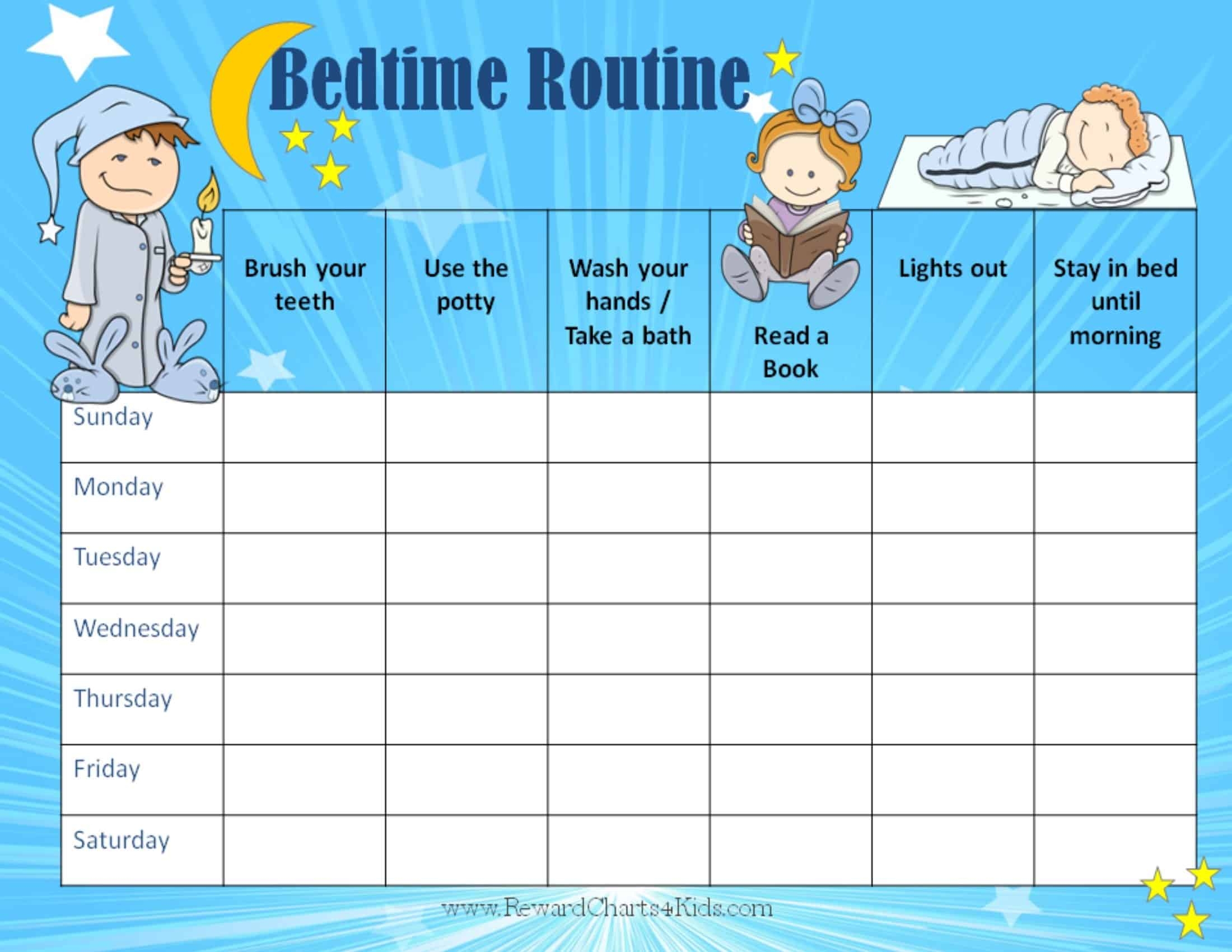 Free Printable Bedtime Routine Chart Customize Online Then Print Free Printable Bedtime Routine Chart Customize Online Then Print