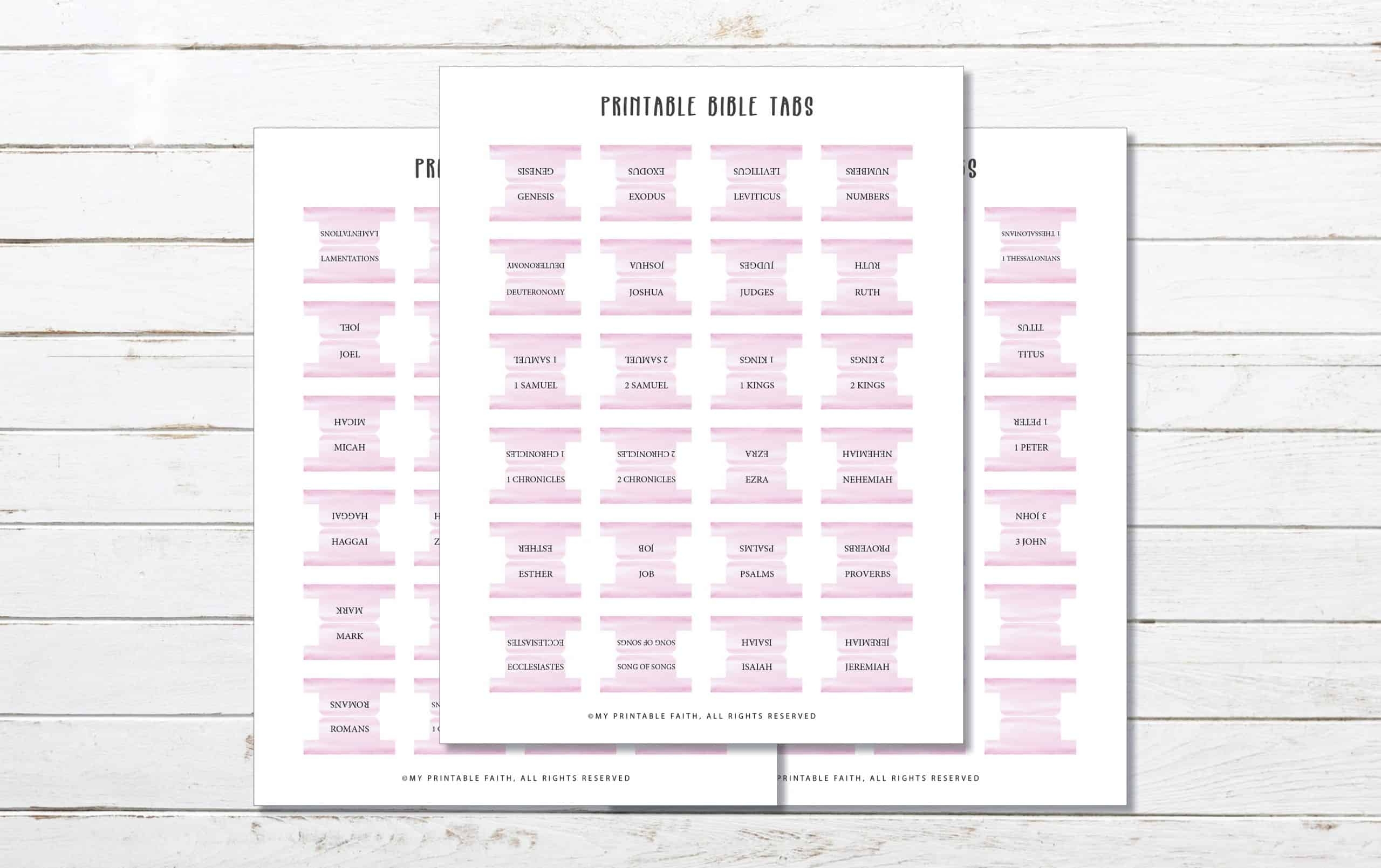 FREE Printable Bible Tabs With Instructions My Printable Faith