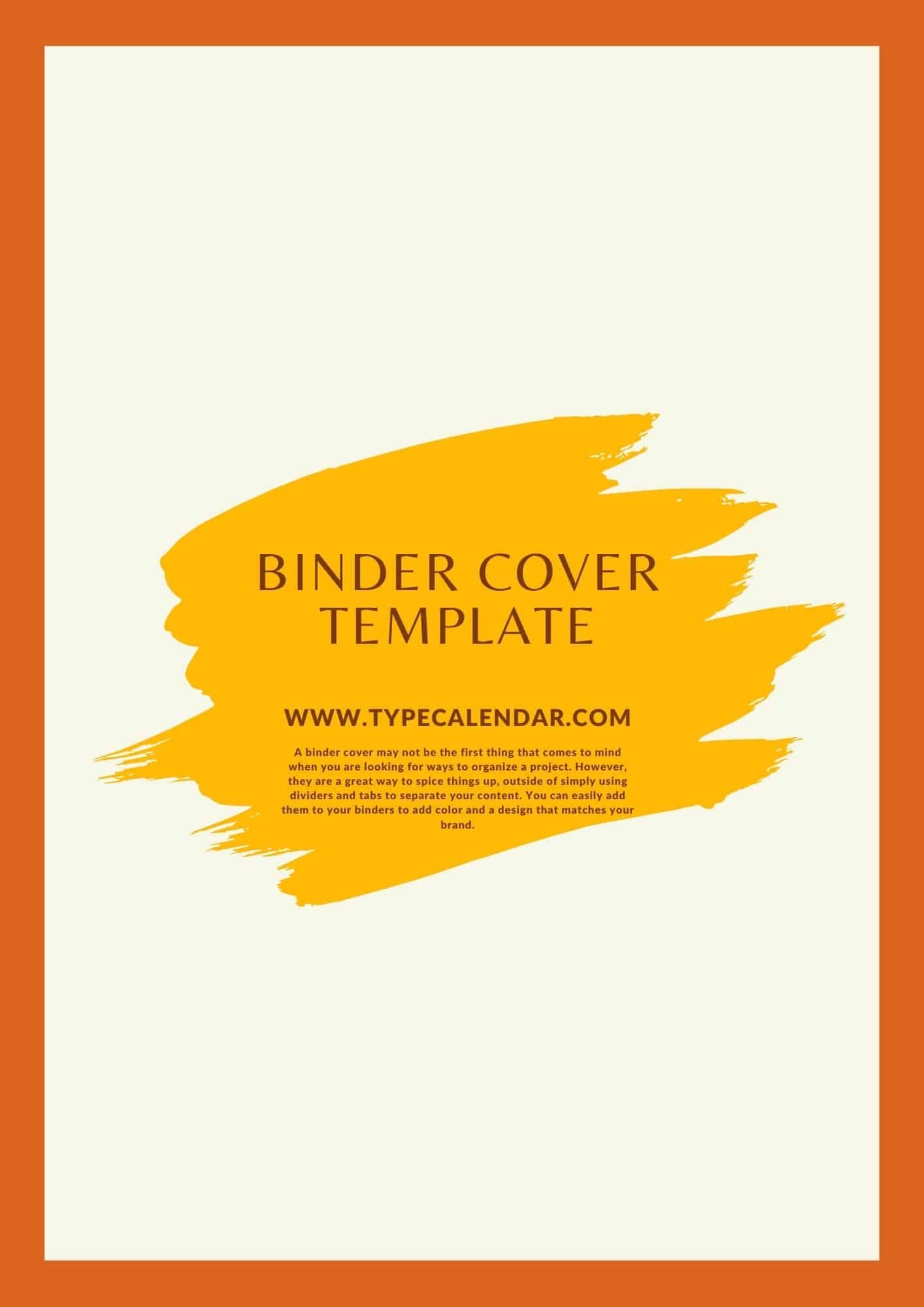 Free Printable Binder Cover Templates PDF Word 