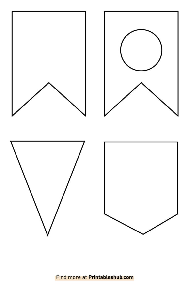 Free Printable Blank Banner Template PDF Worksheets Library