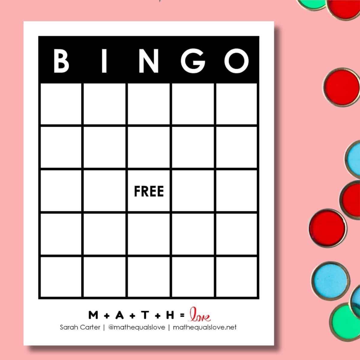 2025 Blank Bingo Card Printable Free