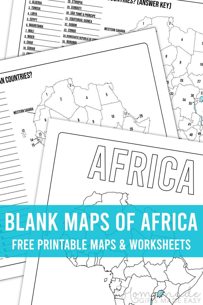 Free Printable Blank Map Of Africa Free Printable Blank Map Of Africa