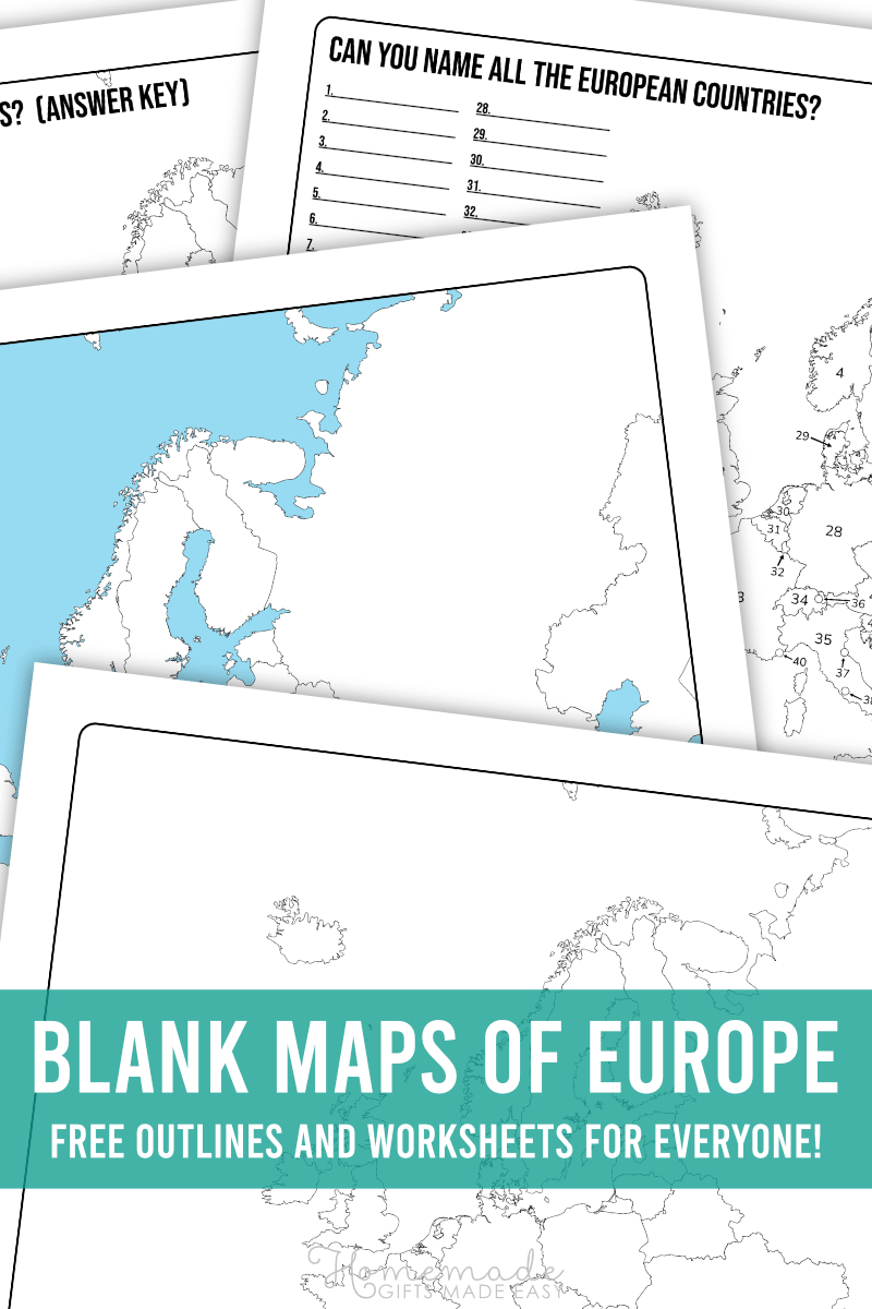 Free Printable Blank Map Of Europe