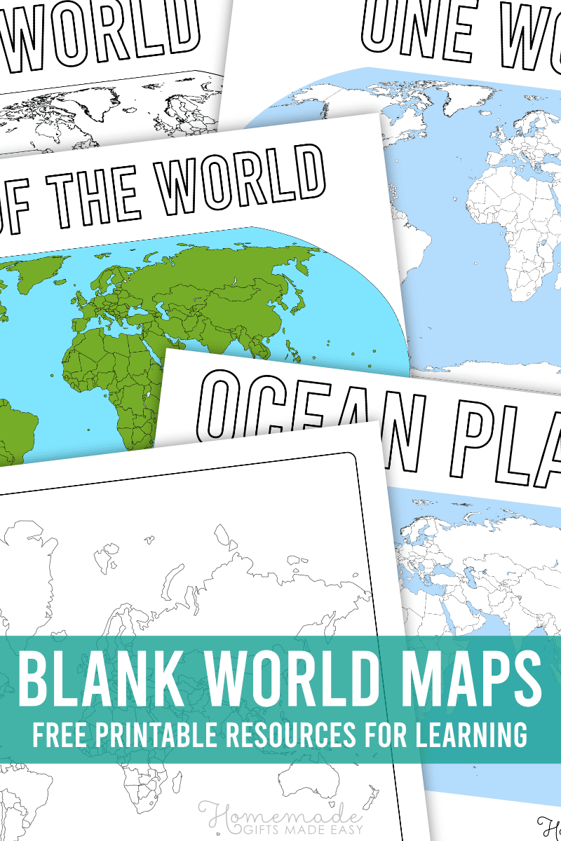 Free Printable Blank World Map