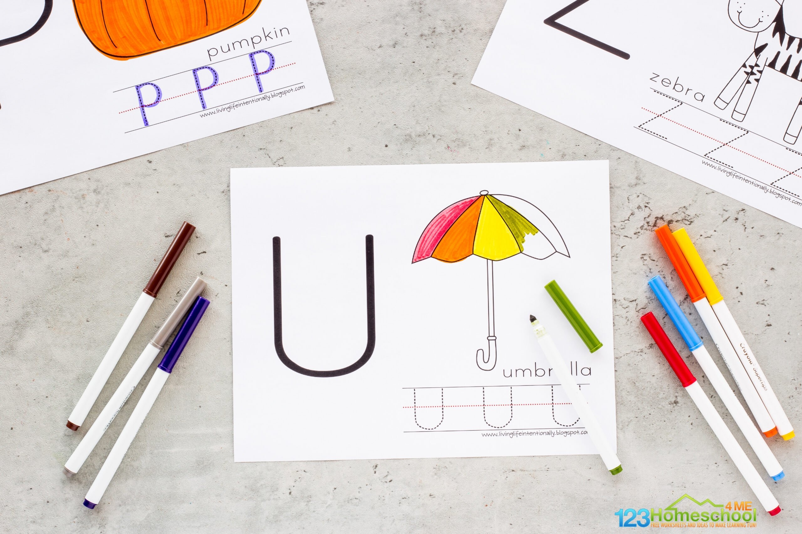 FREE Printable Capital Uppercase Letter Tracing Worksheets Pdf