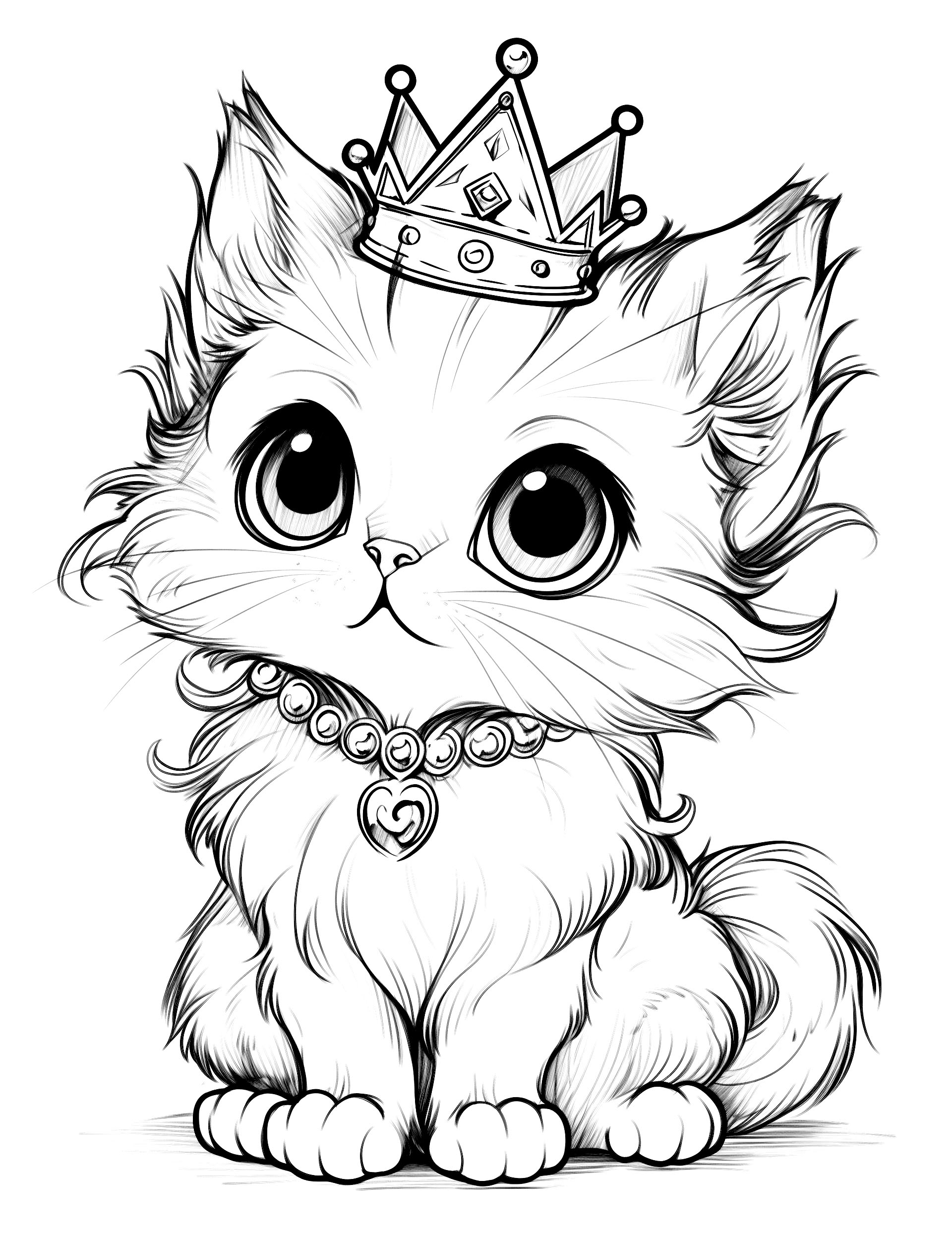 Free Printable Cat Coloring Pages For Kids Worksheets Library