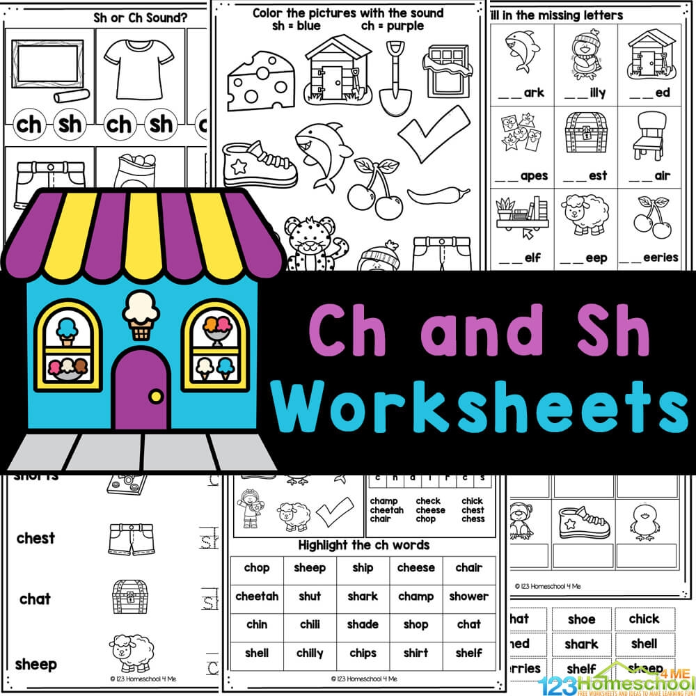 FREE Printable Ch And Sh Worksheets set 2 
