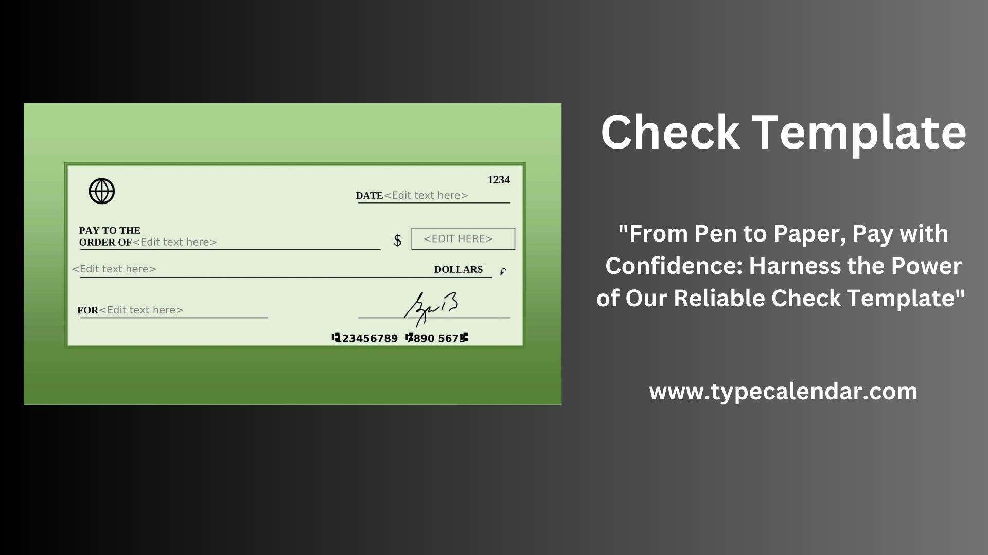 Free Printable Blank Check Templates