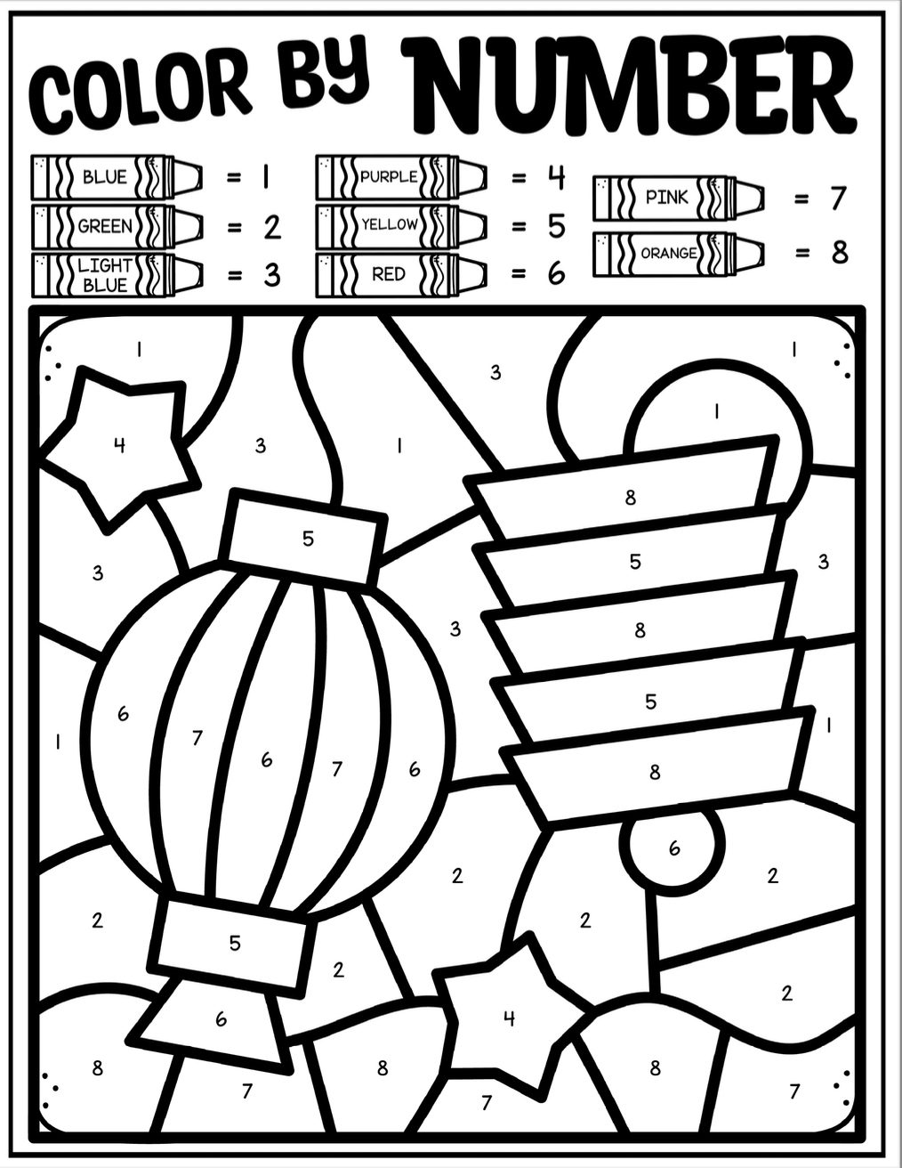 Free Printable Chinese New Year Colour By Number Activity The 