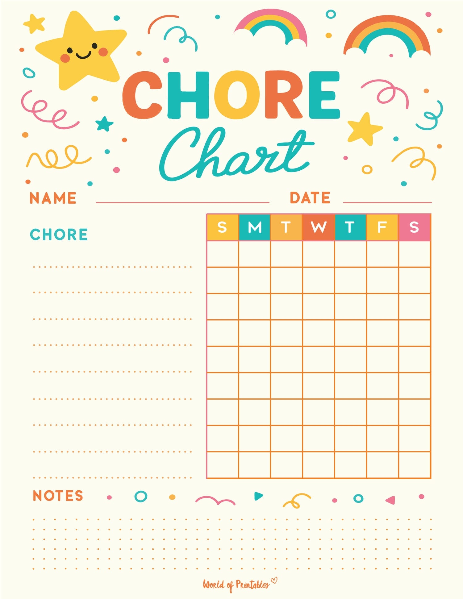 Free Printable Blank Charts And Checklists Free Printable Blank Charts And Checklists