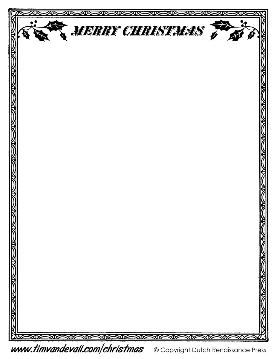 Free Printable Christmas Paper Templates