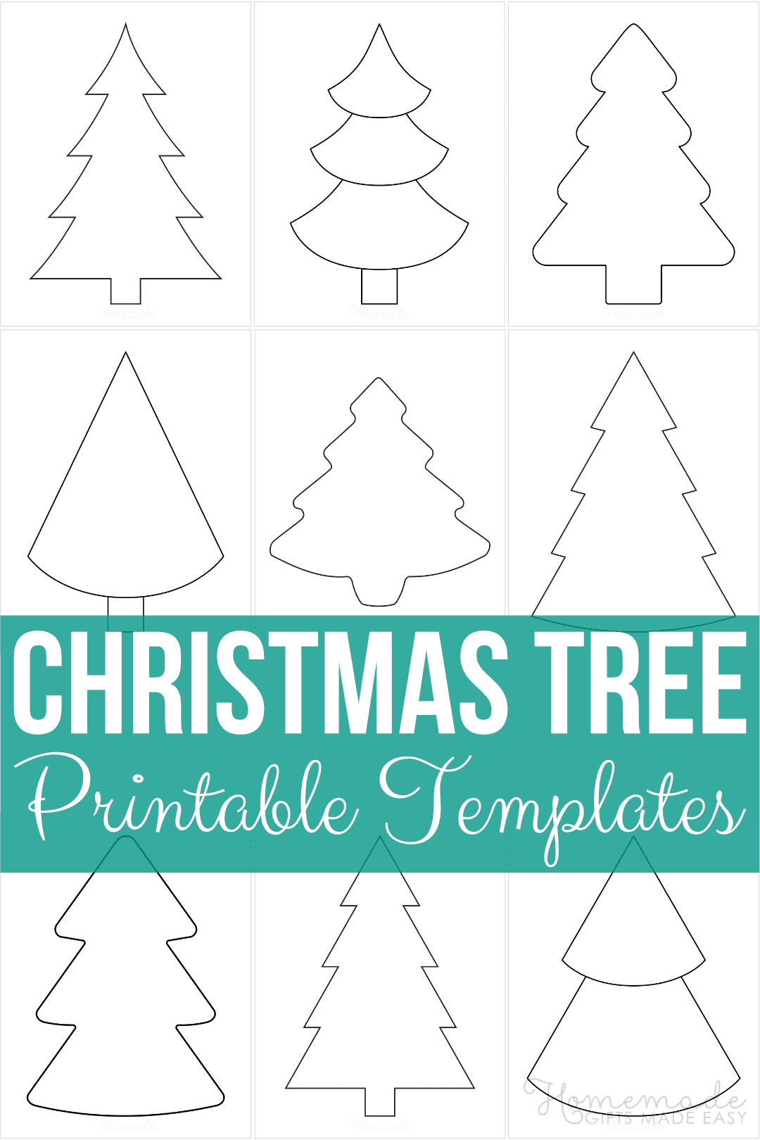 Free Printable Blank Christmas Tree Template