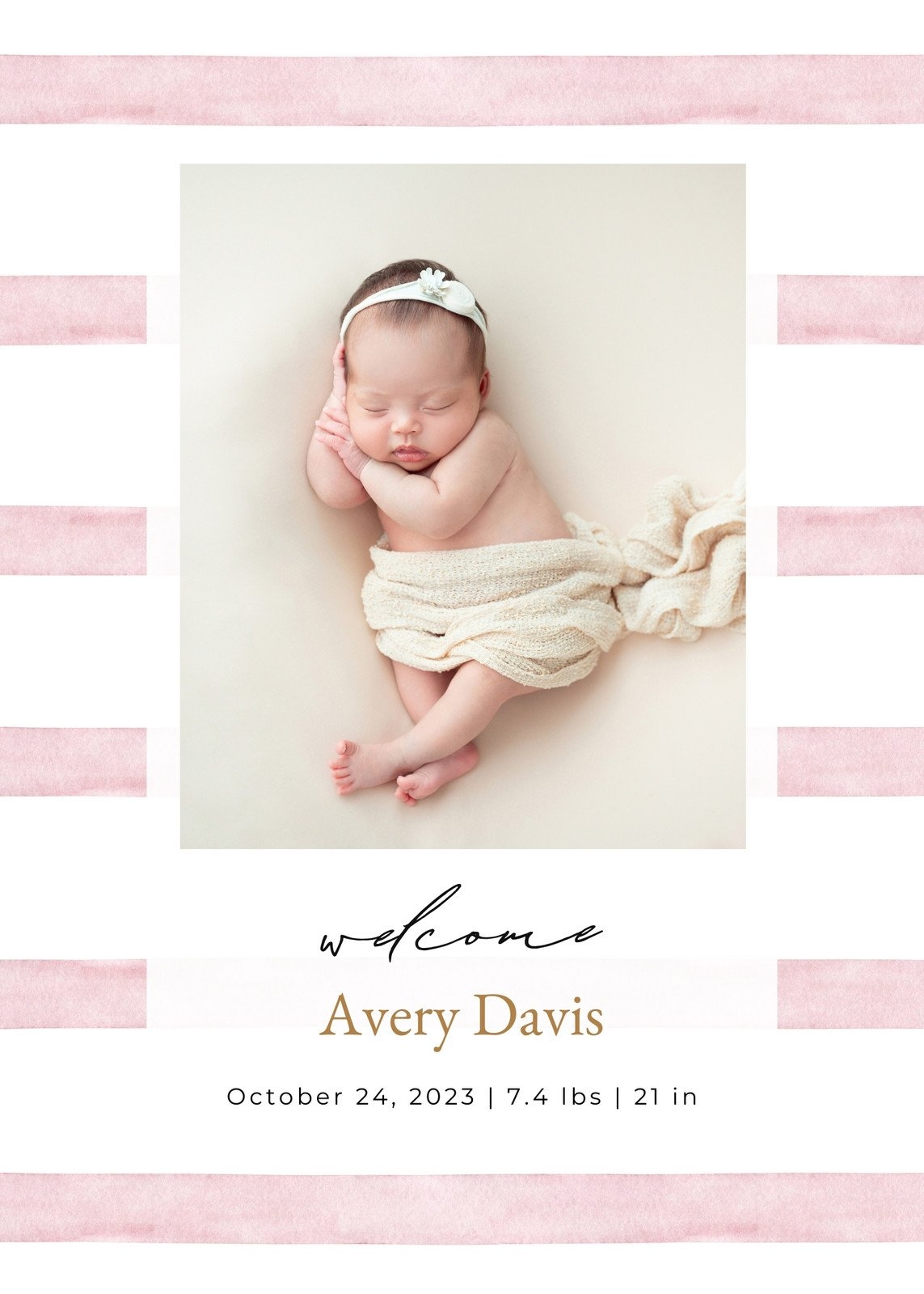 Free Printable Customizable Birth Announcement Templates Canva