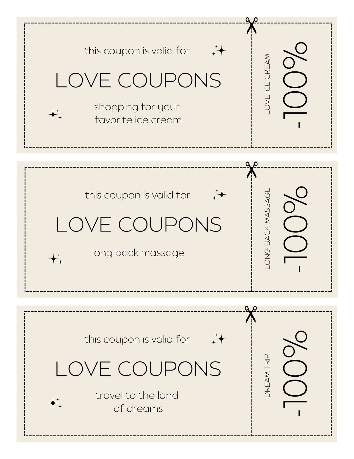 Free Printable Blank Good Job Coupons