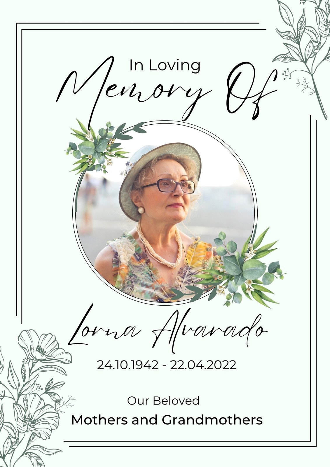 Printable Free Blank Funeral Program Templates