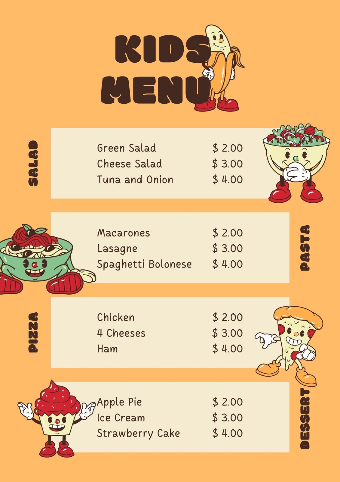 Free Printable Customizable Kids Menu Templates Canva Free Printable Customizable Kids Menu Templates Canva