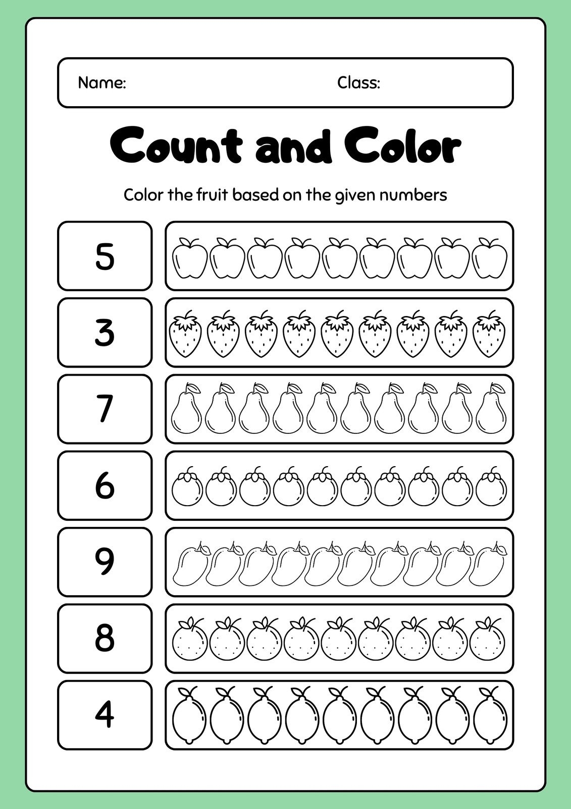 Free Printable Worksheets For Children