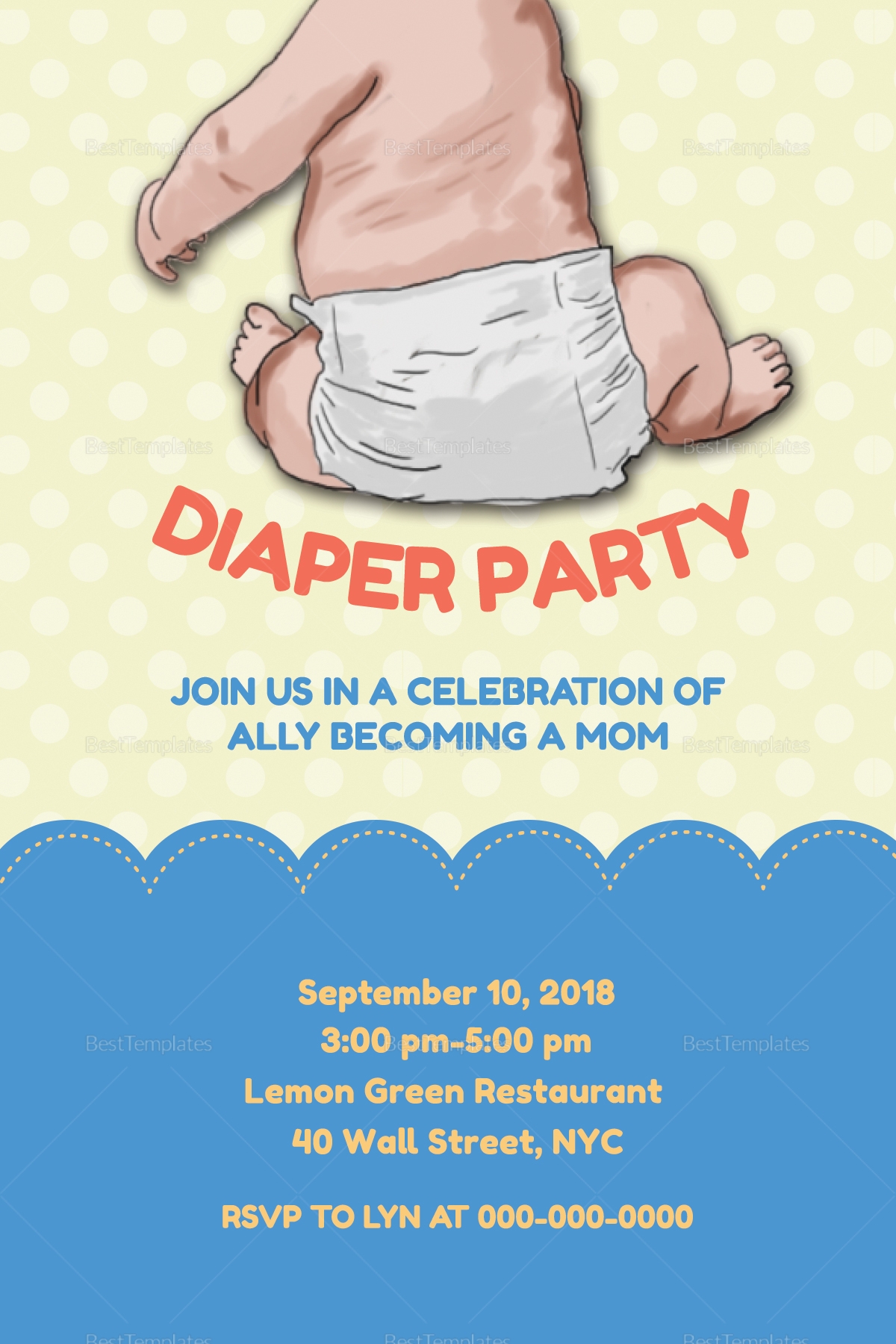 Free Printable Diaper Party Invitation Templates Clearance