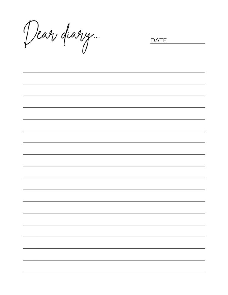Free Printable Diary Templates You Can Customize Canva