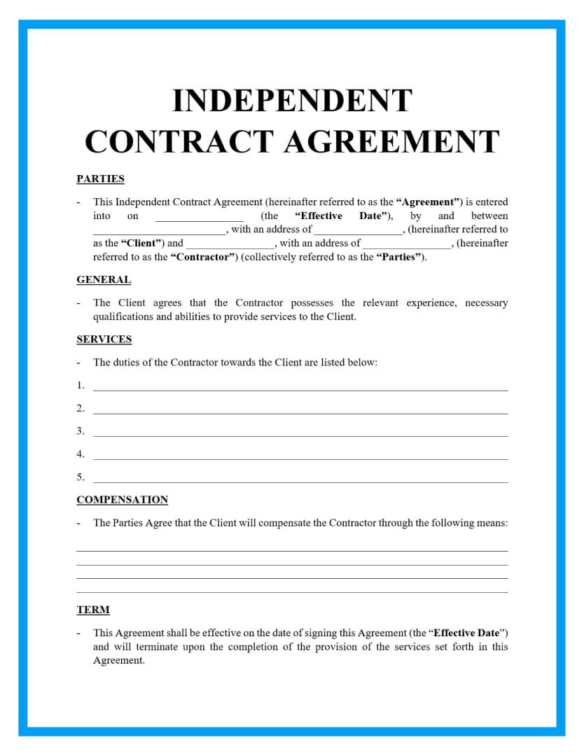Free Printable Easy to Edit Contract And Agreement Templates Worksheets Library Free Printable Easy to Edit Contract And Agreement Templates Worksheets Library
