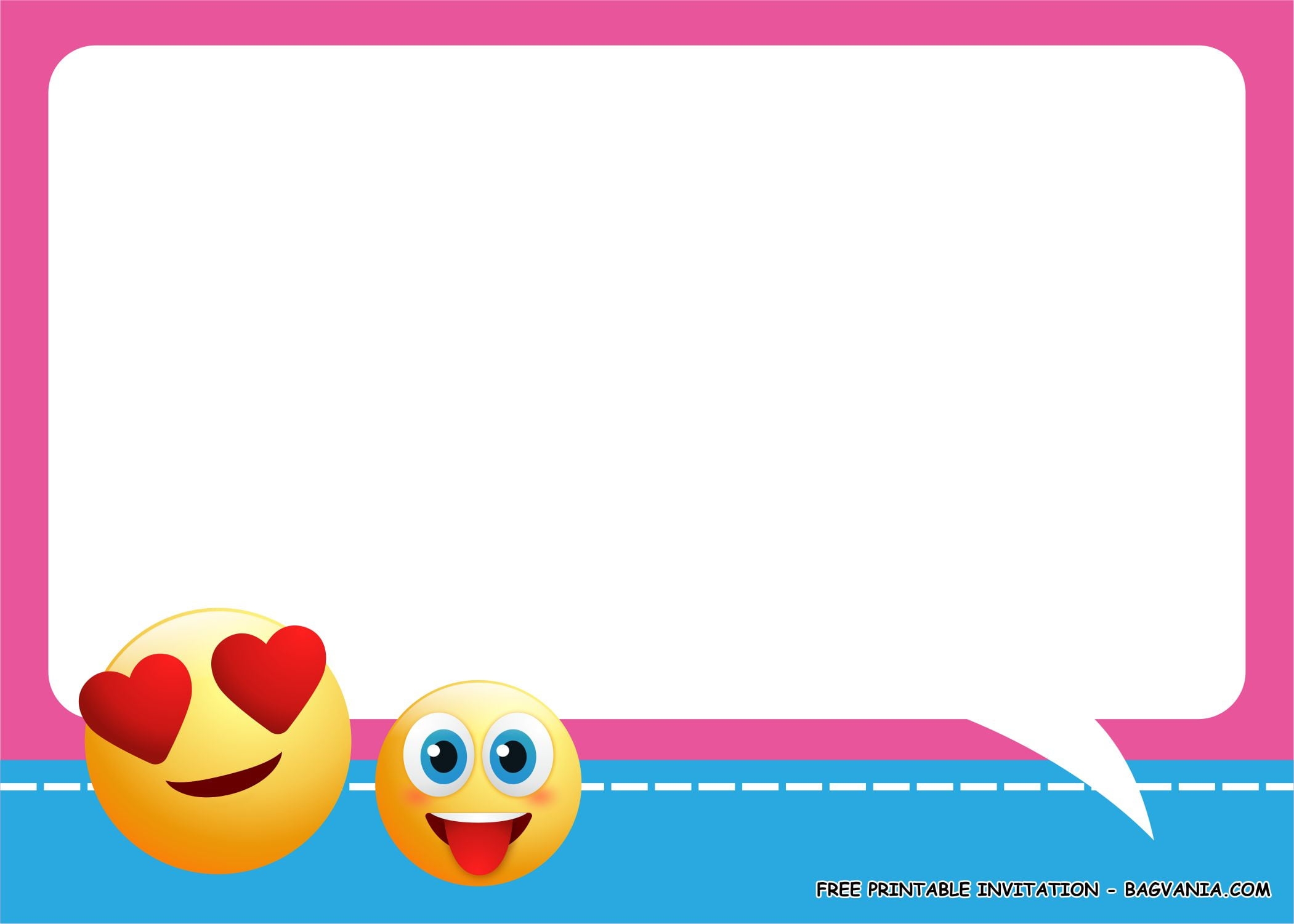 FREE PRINTABLE Emoji Birthday Party Kits Template