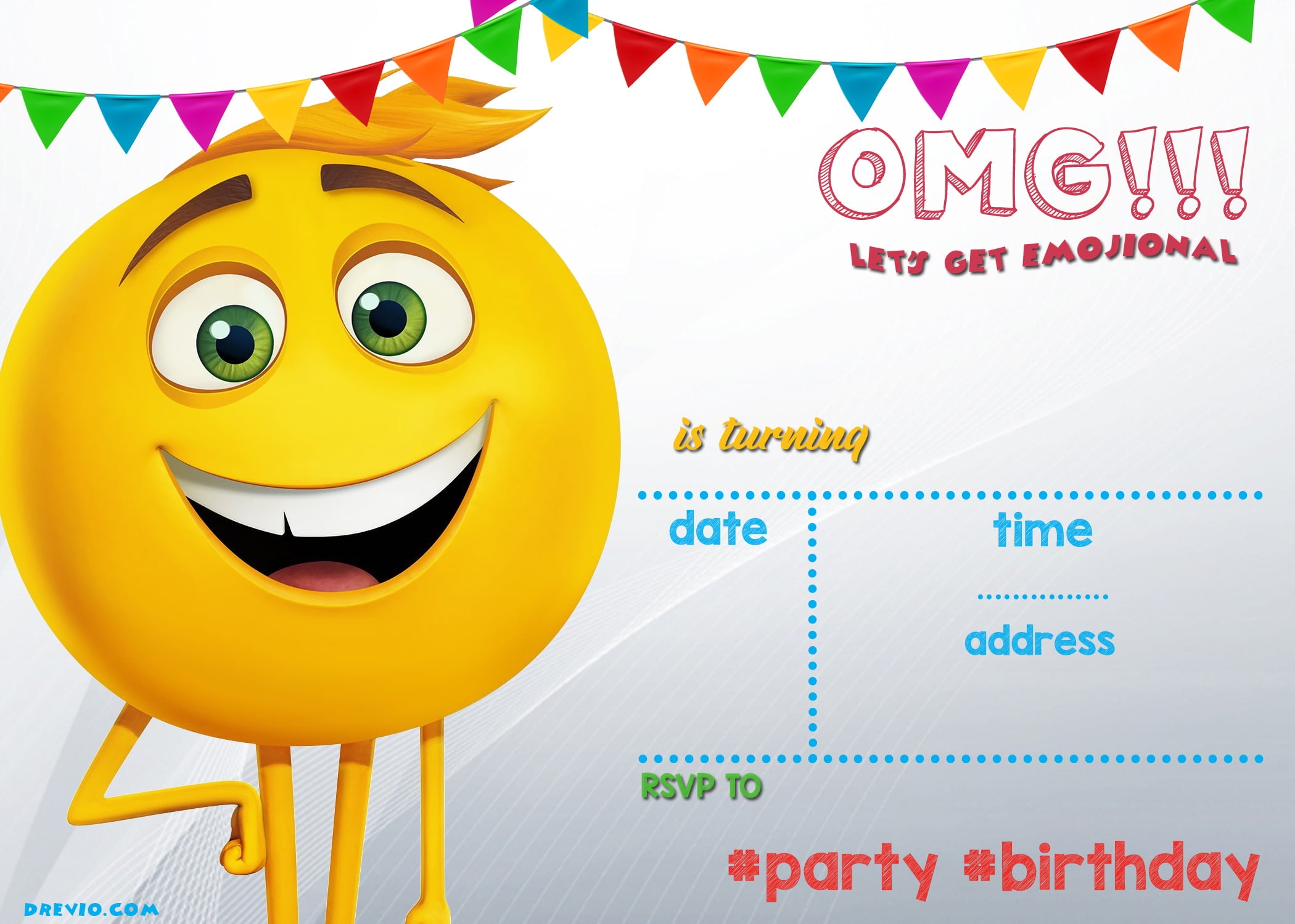 FREE Printable Emoji Invitation Template Download Hundreds FREE Worksheets Library