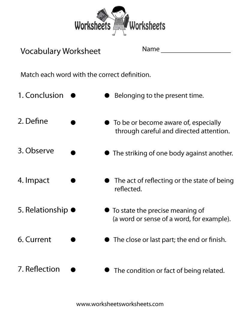 Free Printable Worksheets In English Free Printable Worksheets In English