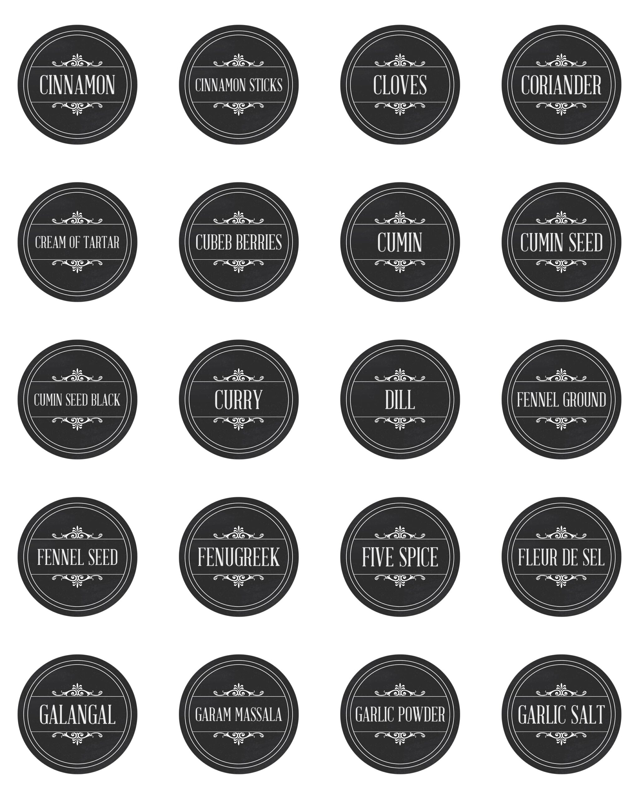 Free Printable Farmhouse Herb And Spice Labels The Cottage Market
