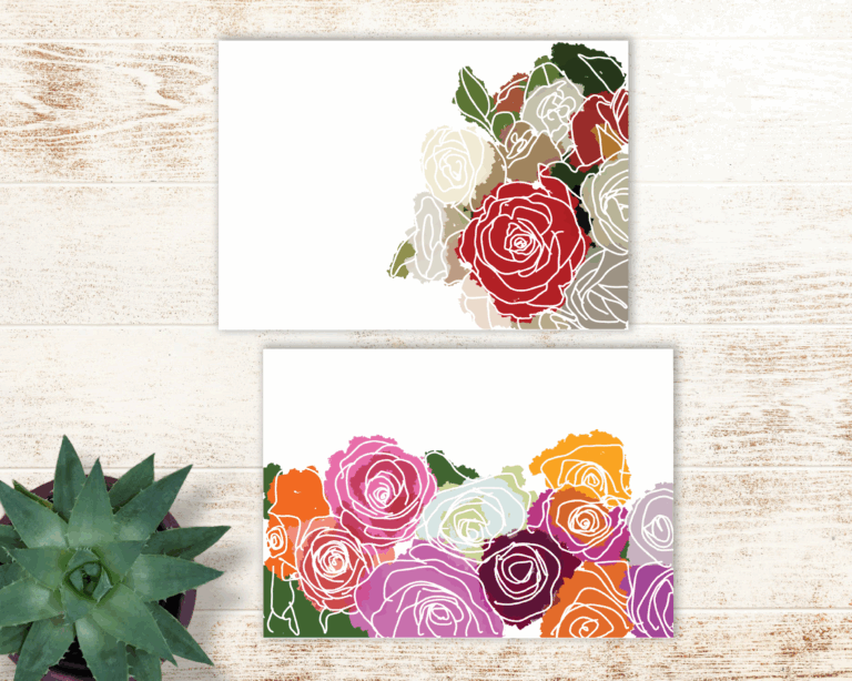 FREE PRINTABLE FLOWER CARDS Crafts Mad In Crafts